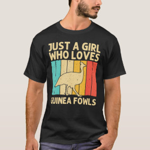 T-shirt Drôle Guinée Fowl Pour Les Filles Oiseaux Poulet F