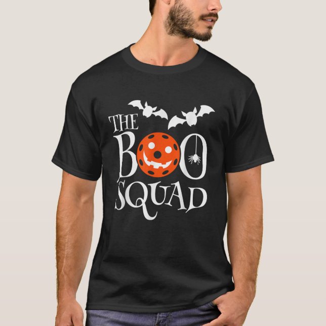 T-shirt Drôle Halloween Costume de Pickleball Boo VIII (Devant)