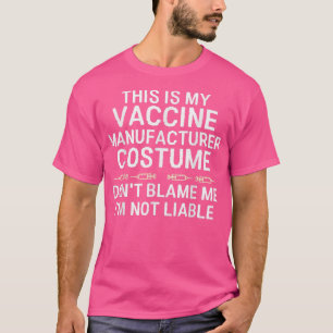 T-shirt Drôle Halloween Costume Vaccin Fabricant Pas L