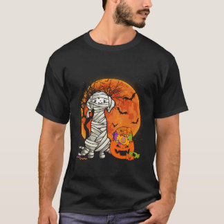 T-shirt Drôle Halloween Dalmatien Chien Citrouille de peur