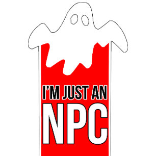 T-shirt Drôle Halloween Design, je ne suis qu'un NPC