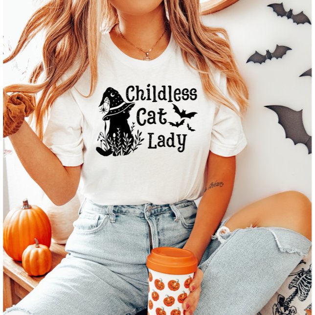 T-shirt Drôle Halloween Enfant Chat Lady (Créateur téléchargé)