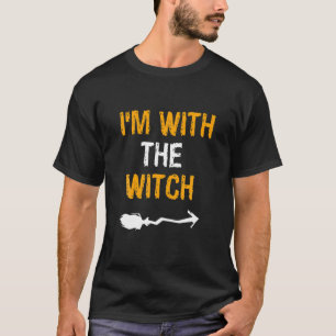 T-shirt Drôle Halloween Je suis avec les couples en costum