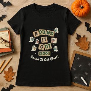 T-shirt Drôle Halloween Phonics enseignant le son de Boo