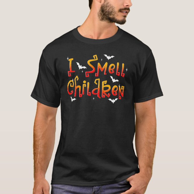 T-shirt Drôle Halloween Pun I Smell Children (Devant)