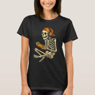 T-shirt Drôle Halloween Squelette Joueur Vidéo Joueur Garç