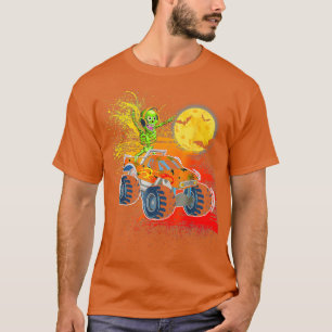 T-shirt Drôle Halloween Squelette MonsterCamion Enfants Ga