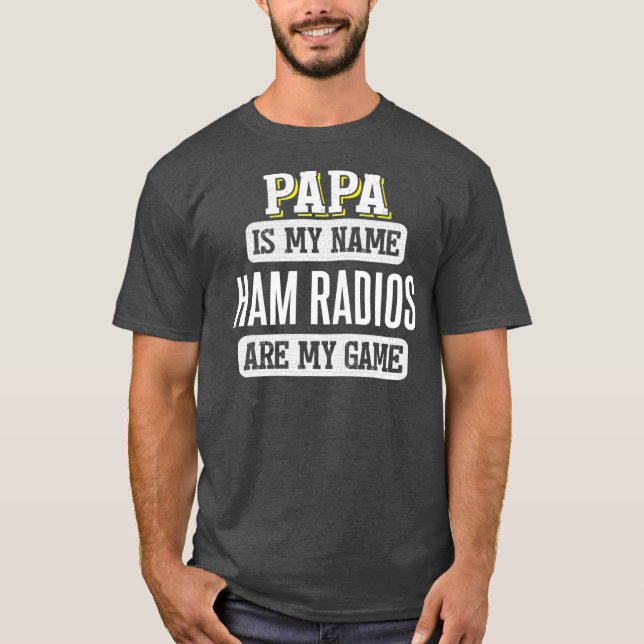 T-shirt Drôle Ham Radios Cadeau pour Papa Fête des pères C (Devant)
