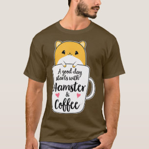T-shirt Drôle Hamster Café Mug Hamster Lover Cadeaux