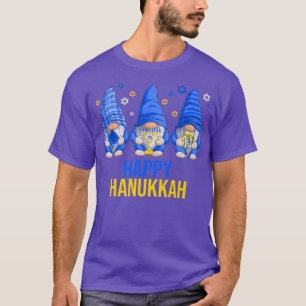 T-shirt Drôle Hanoukka Chanukah Shalom Gnomes Menor juif