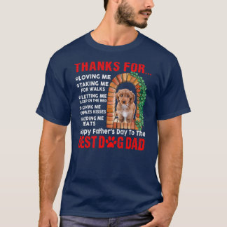 T-shirt Drôle Happy Fête des pères Best Chien Papa mignon