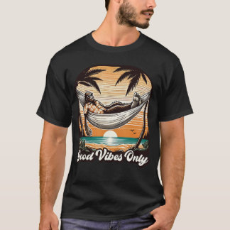T-shirt Drôle Hawaiian Retro Beach Hommes
