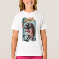 T-shirt drôle, Hérisson dans un casque