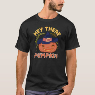 T-shirt Drôle Hey There Citrouille Halloween Automne Coût