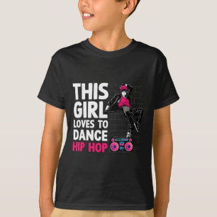 T-shirt Drôle Hip hop Danser Art Pour Enfants Filles Femme