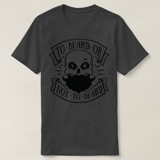T-shirt Drôle Hipster de barbe Hommes Lettering Typographi (Design devant)