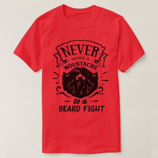 T-shirt Drôle Hipster de barbe Hommes Lettering Typographi (Design devant)