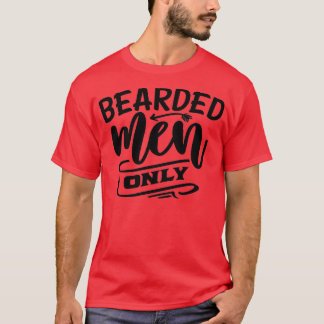 T-shirt Drôle Hipster de barbe Hommes Lettering Typographi