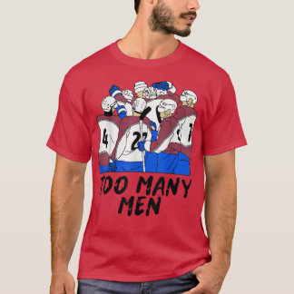 T-shirt Drôle Hockey Design Trop d'hommes sur la glace Lov
