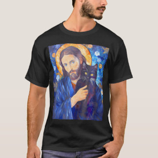 T-shirt Drôle Hockey Jésus Saves Goalie
