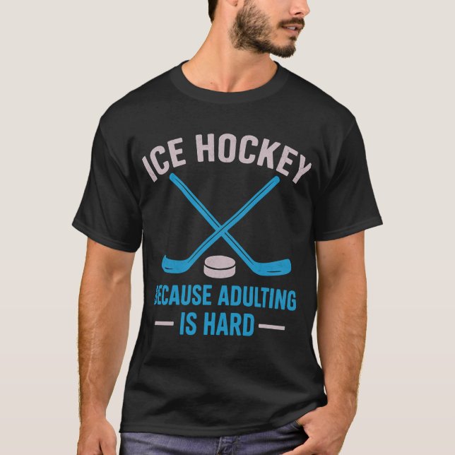 T-shirt Drôle Hockeyeur de glace parce que l'adultère est  (Devant)