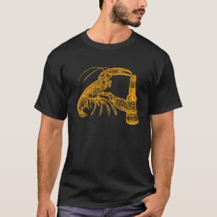 T-shirt Drôle Homard Open Bière Happy Beer Day Boire Pu
