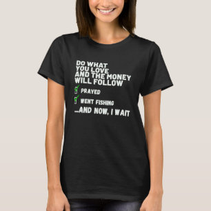 T-shirt Drôle Hommes Femmes Chrétiens Prié Allé à la Pêch