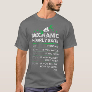 T-shirt Drôle Hommes Femmes Taux De Travail Mécanique Taux