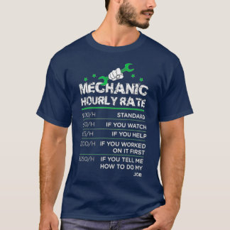 T-shirt Drôle Hommes Femmes Taux De Travail Mécanique Taux