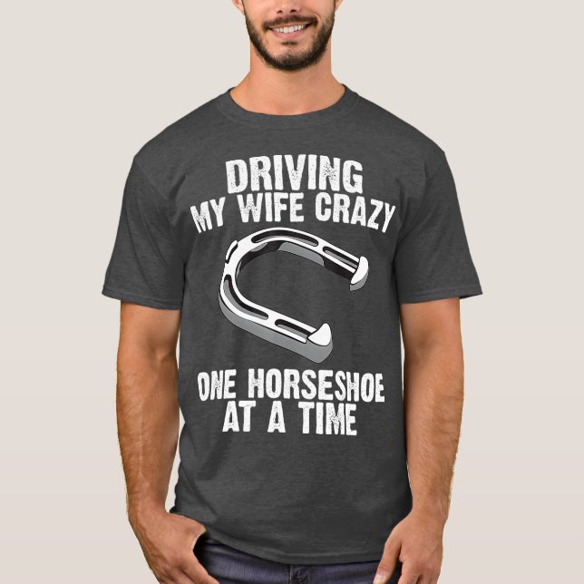 T-shirt Drôle Horseshoe Pitching Cadeau Pour Homme Papa (2 (Devant)