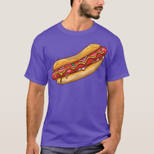 T-shirt Drôle Hot Dog Sausages Amateurs Cadeau