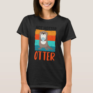 T-shirt Drôle Hotter Otter Otter Lot Dire Otte Poisson