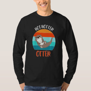 T-shirt Drôle Hotter Otter Otter Lot Dire Otte Poisson