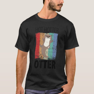 T-shirt Drôle Hotter Otter Otter Lot Dire Otte Poisson