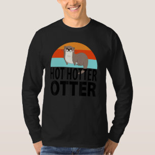 T-shirt Drôle Hotter Otter Otter Lot Dire Otte Poisson