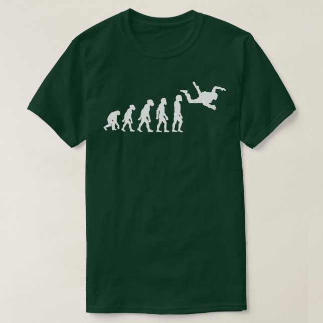 T-shirt Drôle humain Skydiving Evolution libre Skydiver (Design devant)