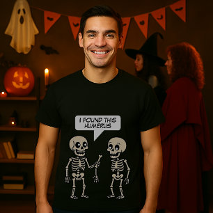T-shirt Drôle Humerus Halloween Skeletons