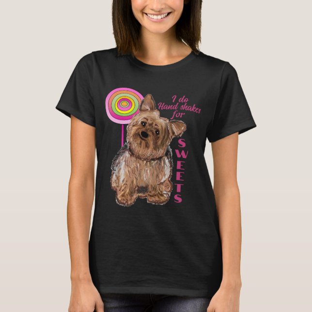 T-shirt Drôle humoristique Je fais main Shakes for Sweets  (Devant)