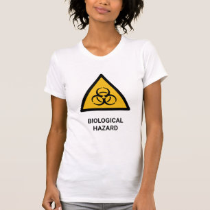 T-shirt Drôle Humoristique Risque Biologique ISO 7010 Aver