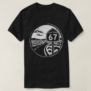 T-shirt Drôle Hwy 67 - Cool Grunge Californien Six Sept