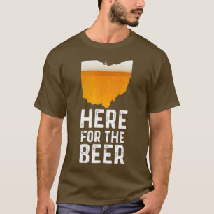 T-shirt Drôle Ici Pour La Bière Ohio Craft Bière