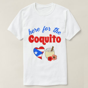 T-shirt Drôle ici pour le Coquito Noël Porto Rico