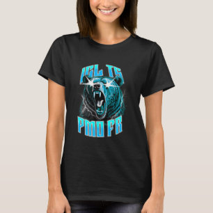 T-shirt Drôle ICL TS PMO EN Ours Ironique Mème Brainrot Qu