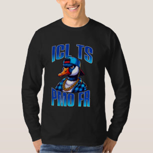 T-shirt Drôle ICL TS PMO FR Ironic Duck Mème Brainrot Quot
