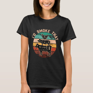 T-shirt Drôle Id Fumer Que Drôle Barbecue Retro Grilling