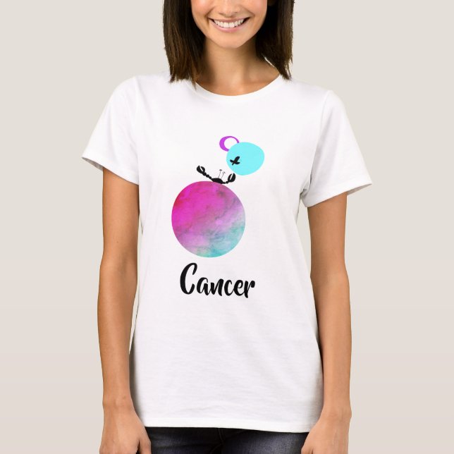 T-shirt Drôle idiot de zodiaque mignon du Cancer des (Devant)