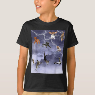 T-shirt Drôle Il Pleut Des Chats Et Des Chiens