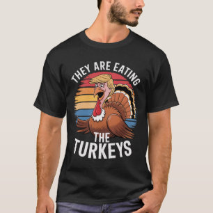T-shirt Drôle Ils Mangent Les Dindons Thanksgiving Hum