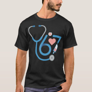 T-shirt Drôle Infirmière Mème 67 Six Sept Humour Infirmier