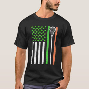 T-shirt Drôle irlandais-Américain Lacrosse St. Patrick's D
